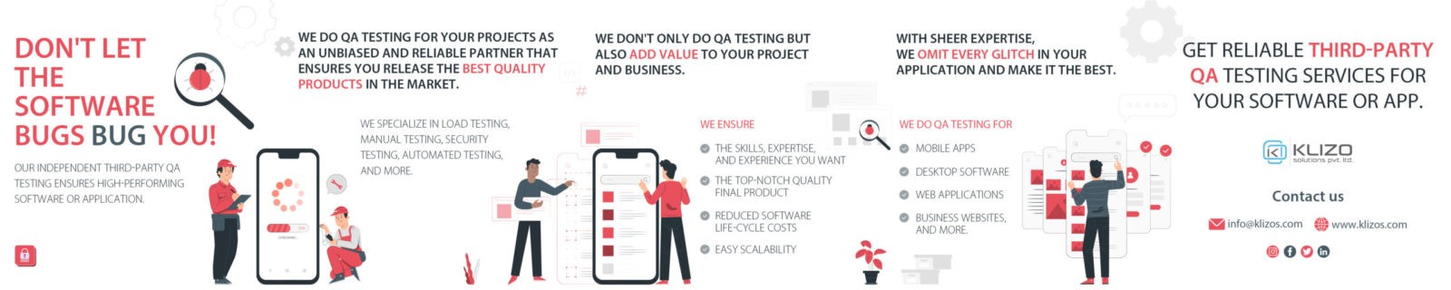 QA testing services by Klizo Solutions