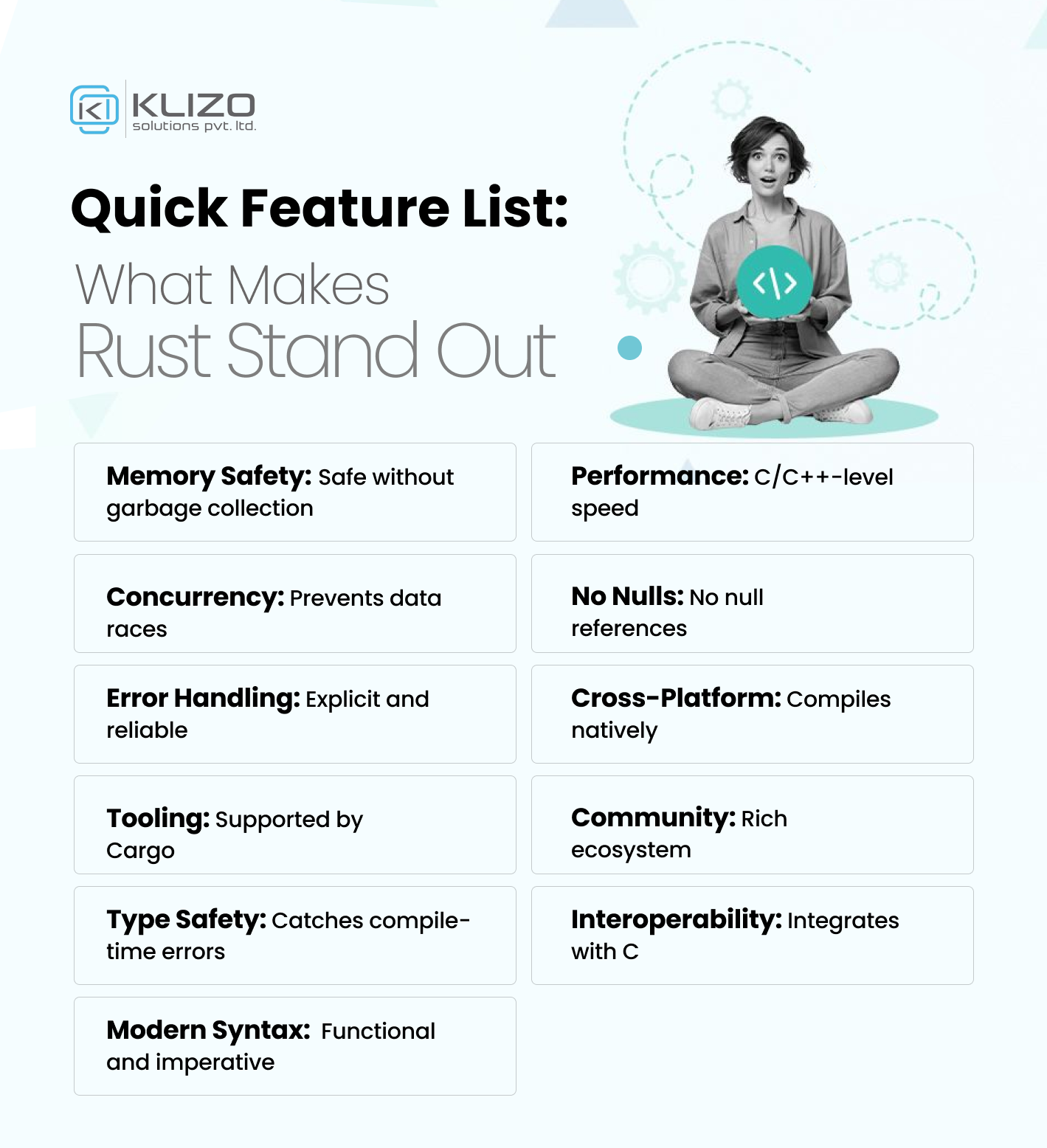 Quick Feature List What Makes Rust Stand Out