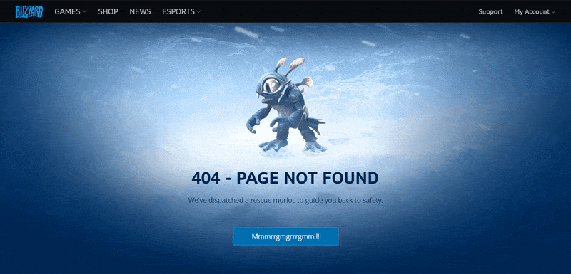 humor in ux design - 404 error page example