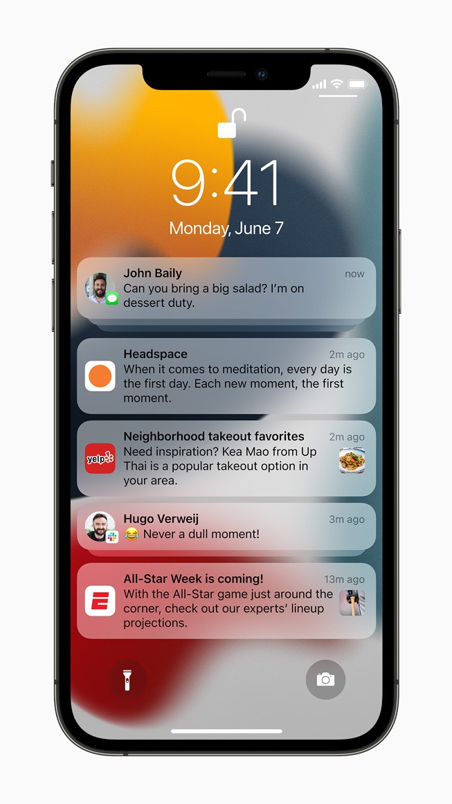 notifications iOS 15